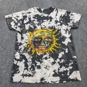 Sublime T-Shirt Sun Bleach Tie Dye Band Tee Music Graphic Black White Medium F‎